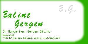 balint gergen business card